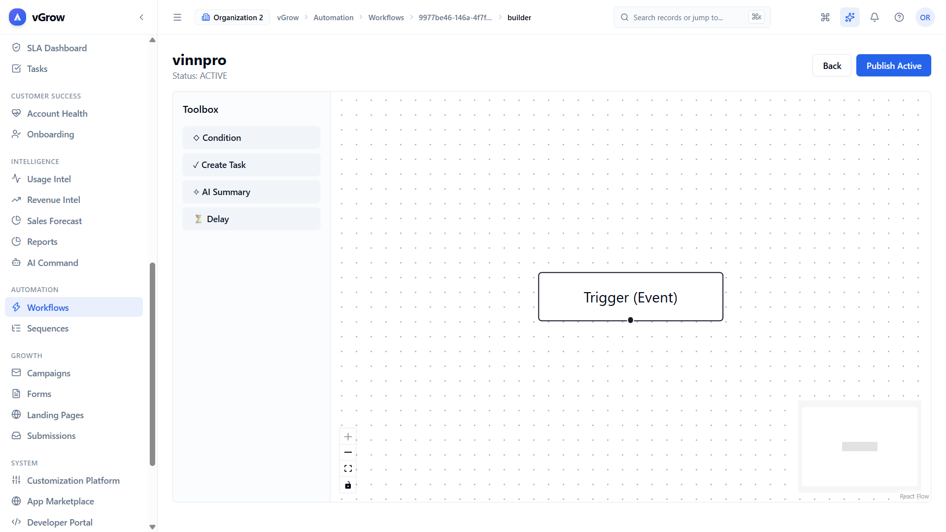 VGroW visual workflow automation