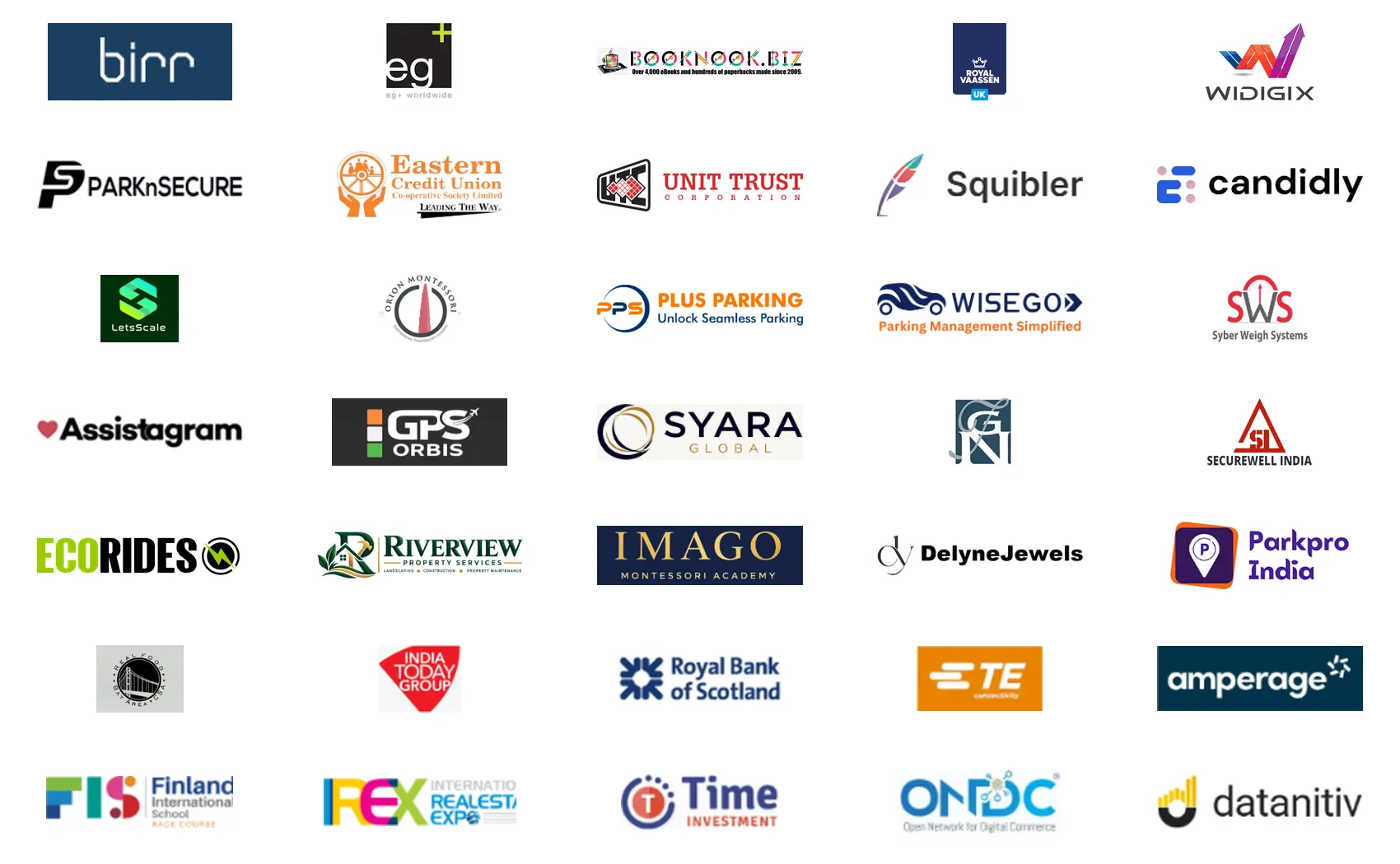 Selected Vinnpro client and partner logos